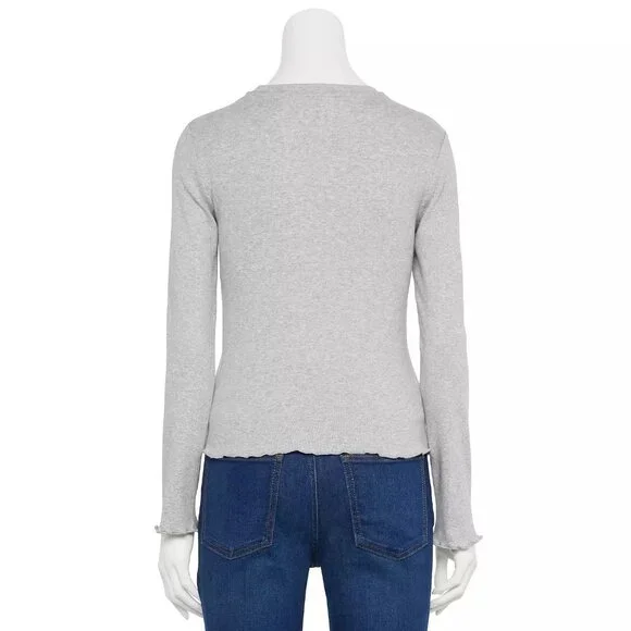 Minnie and Mickey Disney 100 Years of Wonder Long Sleeve Heather Gray Tee Jr XL - Picture 3 of 6